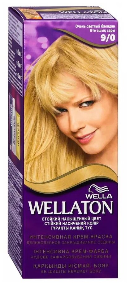 Wellaton стойкая крем-краска для волос, 9/0 очень светлый блондин, 110 мл
