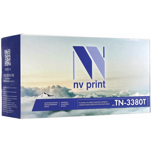 Картридж лазерный NV PRINT (NV-TN3380) для BROTHER HL-5440D/ 5450DN/ 5470DW, ресурс 8000 страниц картридж лазерный nv print nv tn3380 для brother hl 5440d 5450dn 5470dw 1 шт