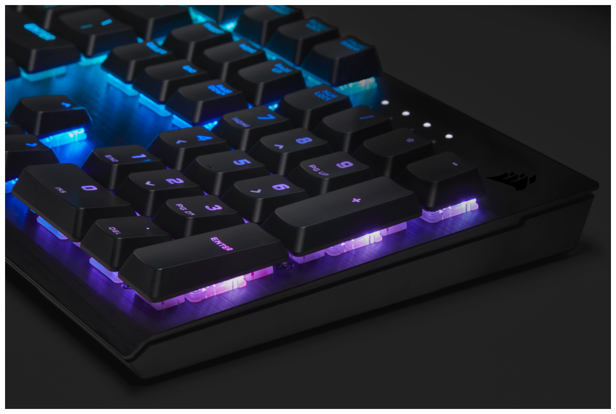 Игровая клавиатура Corsair Gaming™ CORSAIR K60 RGB PRO Low Profile Mechanical Gaming Keyboard, Backlit RGB LED, CHERRY MX Low Profile SPEED, Black