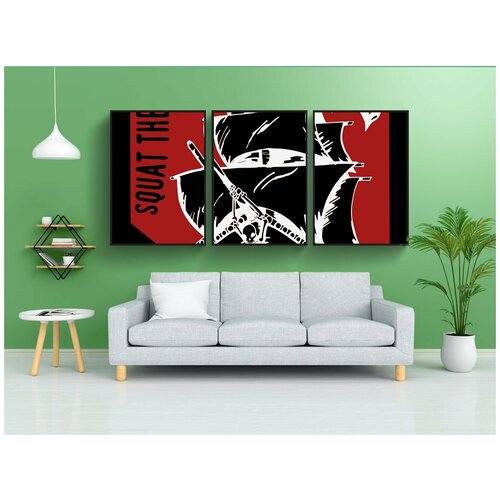 фото Набор модулных постеров для интерьера "пират, судно, парусное судно" 60x90 см. в тубусе, без рамки lotsprints