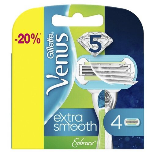 Сменные кассеты для бритья Gillette Venus Extra Smooth Embrace, 4 шт.