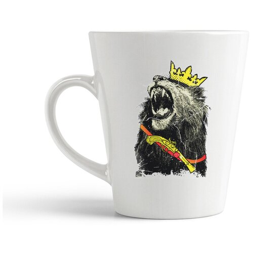 фото Кружка-латте coolpodarok животные лев с желтой короной
