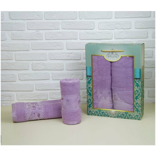 фото Ambiance набор полотенец lillian цвет: лиловый (50х90 см,70х140 см)