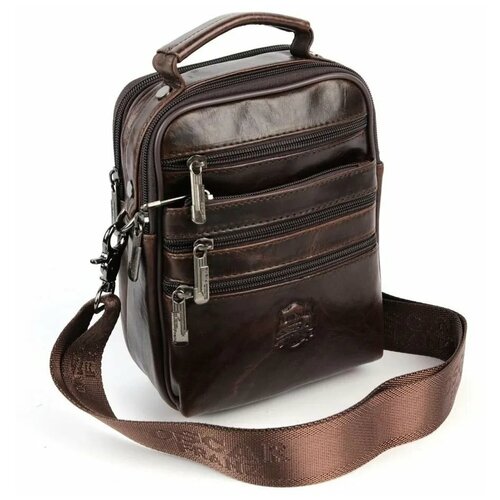 Мужская кожаная сумка 88102S-2 Браун (115096)