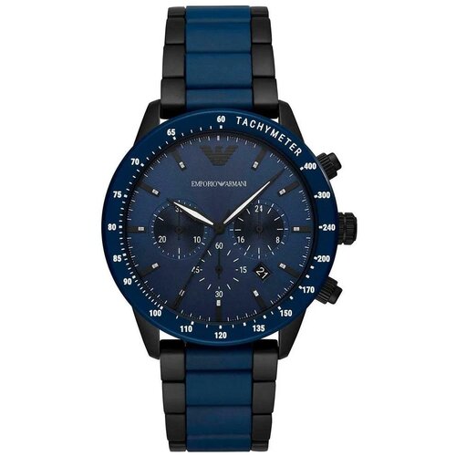 Наручные часы EMPORIO ARMANI Mario, синий, черный мужские часы emporio armani ar11105