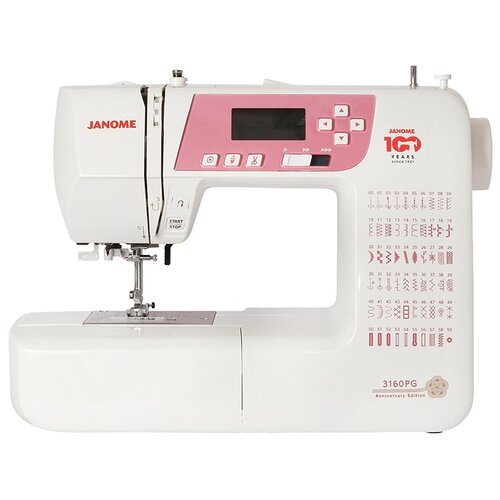 Швейная машина Janome 3160 PG, белый/розовый швейная машинка janome 3160 pg
