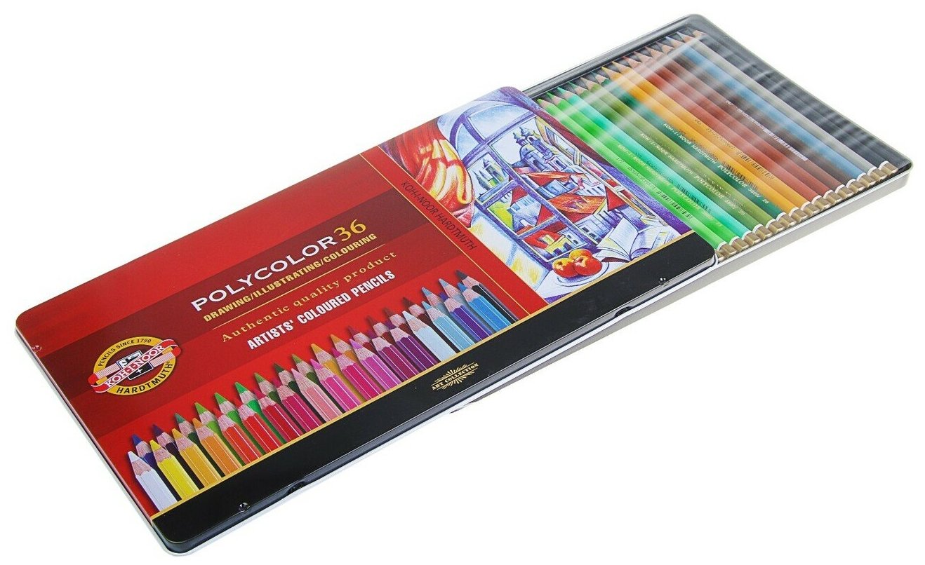 Карандаши цветные художественные Polycolor 3825, 36 цветов KOH-I-NOOR - фото №19