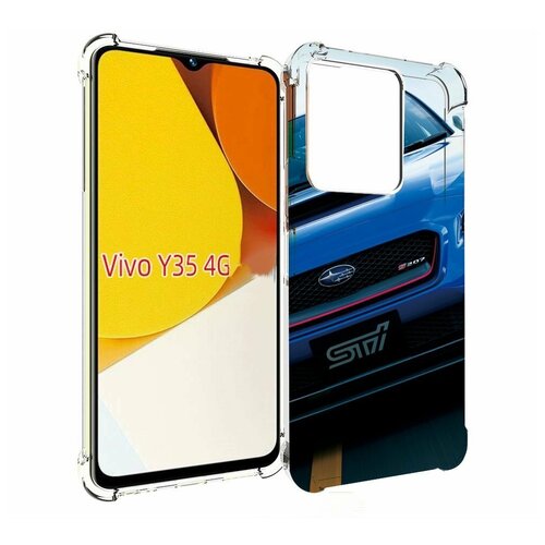 Чехол MyPads субару subaru 2 для Vivo Y35 4G 2022 / Vivo Y22 задняя-панель-накладка-бампер
