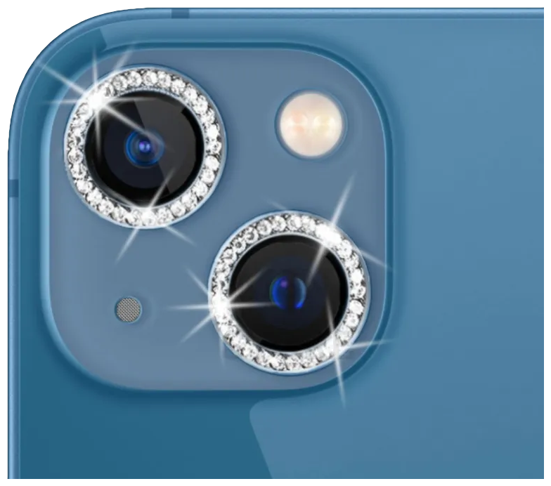 Защитное стекло на камеру iPhone 13 со стразами