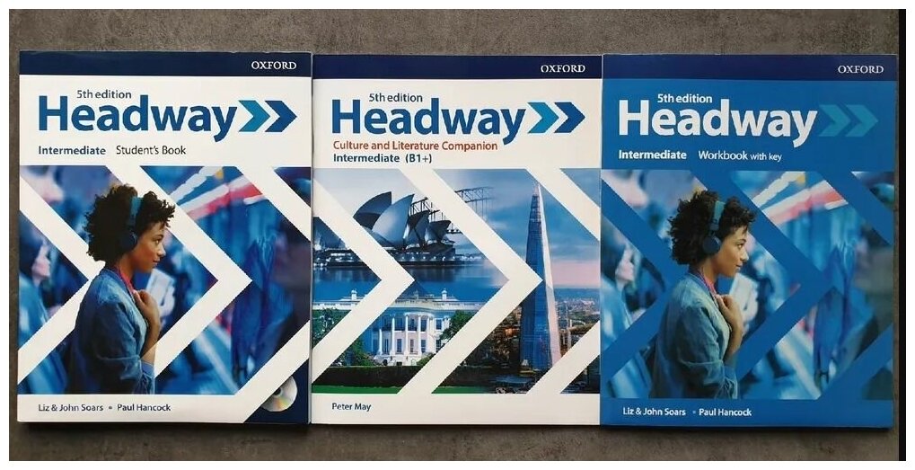 Комплект Headway Intermediate: Student's book + Workbook + Culture and Literature Companion + CD. Пятое издание Oxford 5-th edition