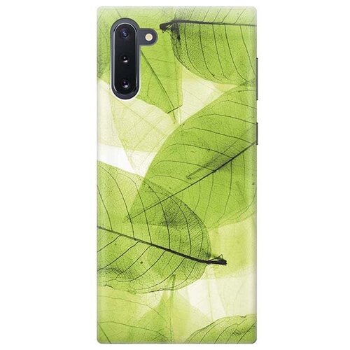 фото Ультратонкий силиконовый чехол-накладка для samsung galaxy note 10 с принтом "зеленые листья" gosso
