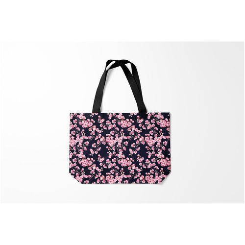 фото Сумка-шоппер / 46х35 см / тренды / цветы сакура burnettie