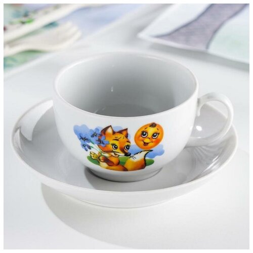 Чайная пара Приключения Колобка 200 мл рисунок микс 510₽