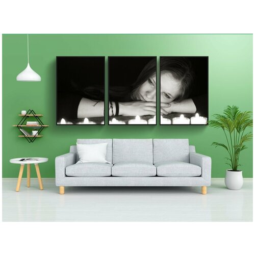 фото Набор модулных постеров для интерьера "свет, свечи, темный" 60x90 см. в тубусе, без рамки lotsprints