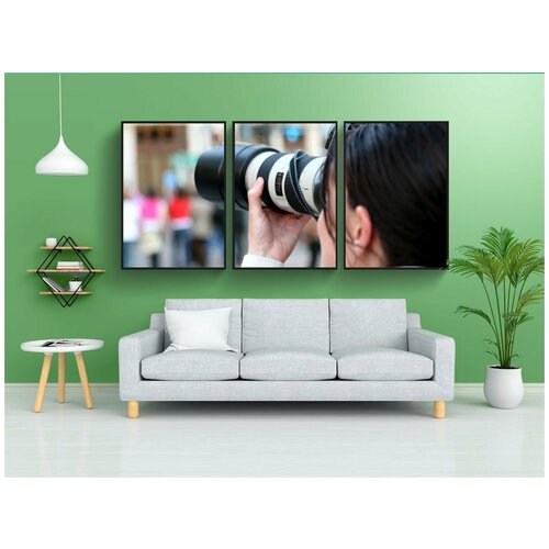 фото Набор модулных постеров для интерьера "любительские, отверстие, камера" 60x90 см. в тубусе, без рамки lotsprints