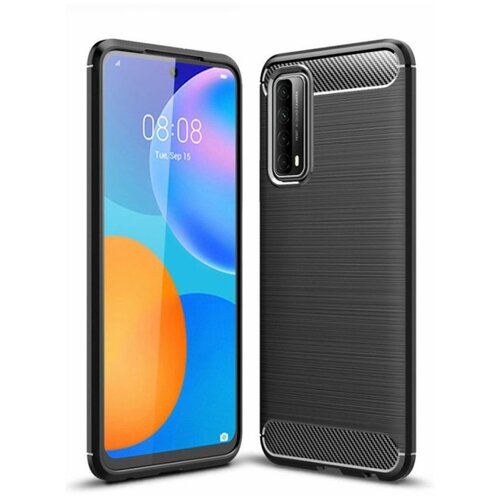 фото Brodef carbon силиконовый чехол для huawei p smart 2021 черный