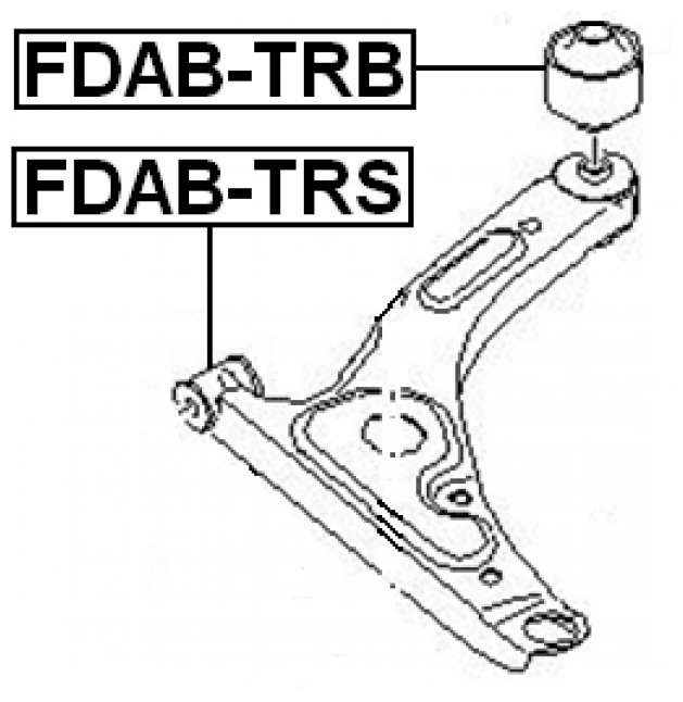 Сайлентблок задний переднего рычага Febest FDAB-TRB
