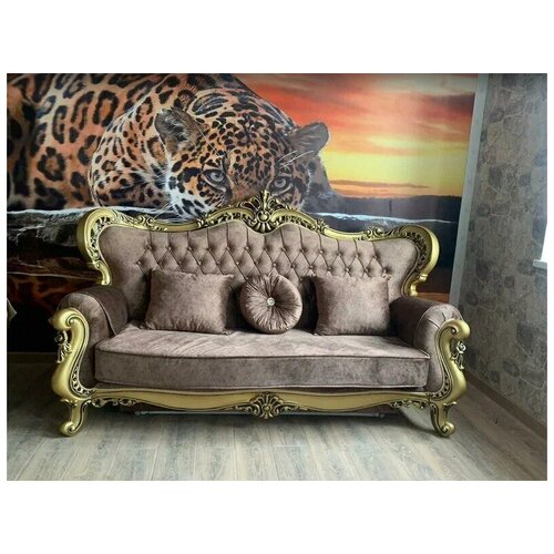 Диван Белая Роза раскладной коричневый 122525₽