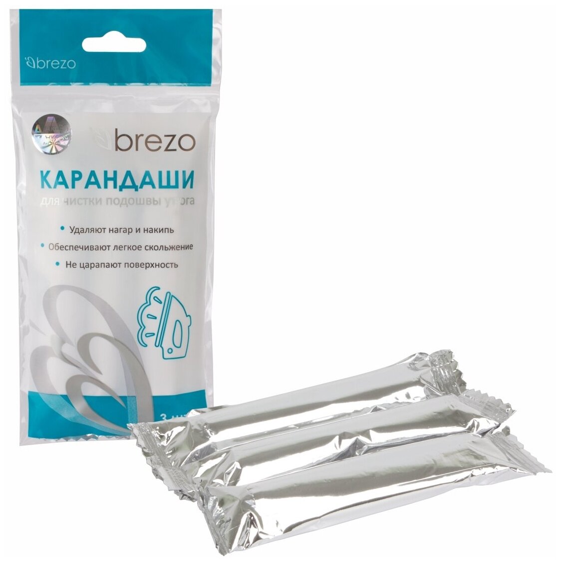 Набор карандашей Brezo для чистки подошвы утюга, 3 шт. по 25 г