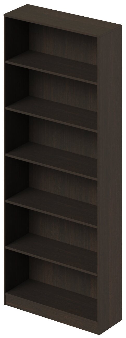 Стеллаж деревянный напольный, книжный стеллаж лофт, для книг, для цветов Daily 80 800х280х2010 Венге темный