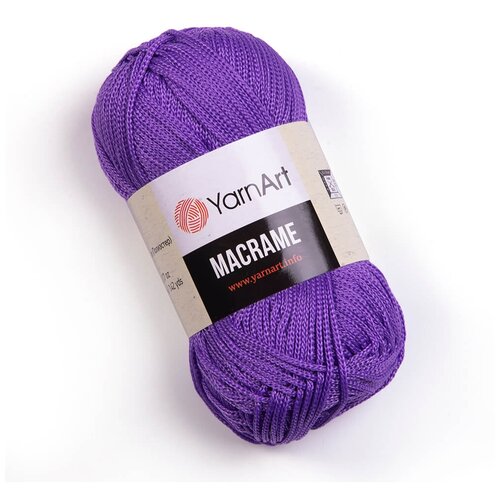 Пряжа YarnArt Macrame, 100 % полиэстер, 90 г, 130 м, 1 шт., 135 сиреневый 130 м