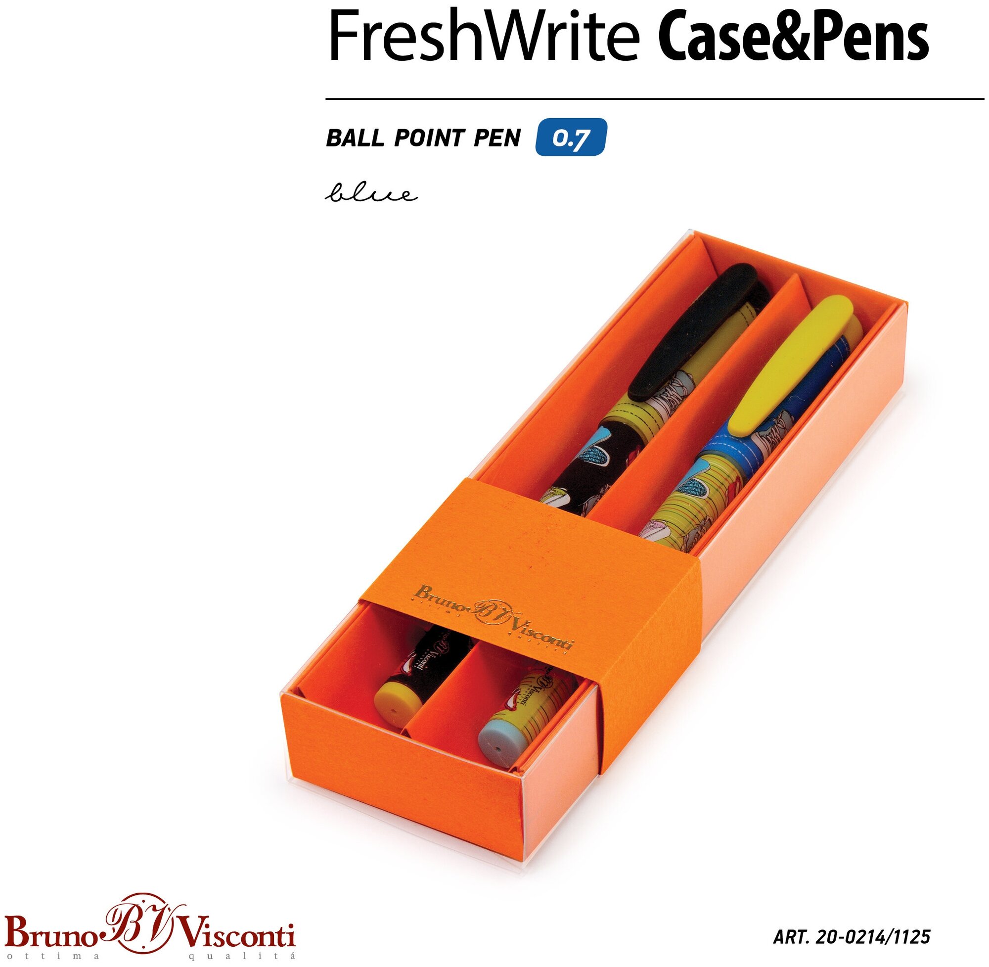 Набор ручек шариковых "FreshWrite. Кедомания" (0.7 мм, синие, 2 штуки) (20-0214/1125) Bruno Visconti - фото №2