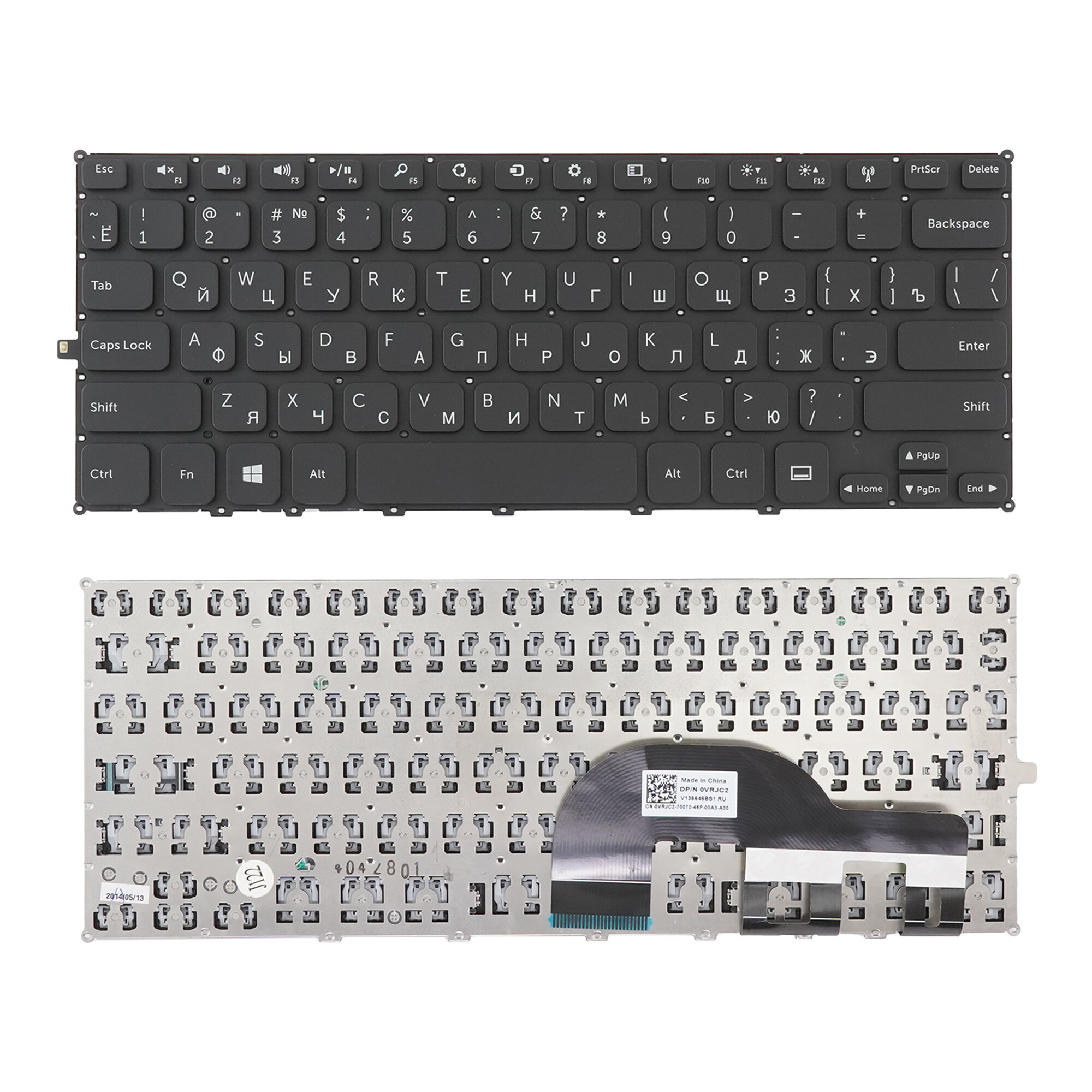 Клавиатура для ноутбука Dell Inspiron 11 3000 3137 3135 черная без рамки
