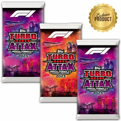 Набор 3 пакетика (30 карточек) гонщиков Формулы 1 (Formula 1) Topps Turbo Attax 2023 / Подарочный комплект любителям panini