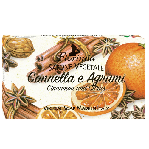 Florinda Мыло кусковое Новогоднее Волшебство Корица и Цитрус, 100 г florinda soap merry christmas cinnamon and citrus