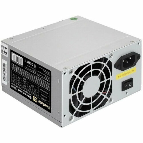 Блок питания 650W ExeGate CP650 (ATX, SC, 8cm fan, 24pin, 4+4pin, PCI-E, 3xSATA, 2xIDE, кабель 220V с защитой от выдергивания) блок питания exegate atx 700npxe 700w кабель 220v с защитой от выдергивания черный