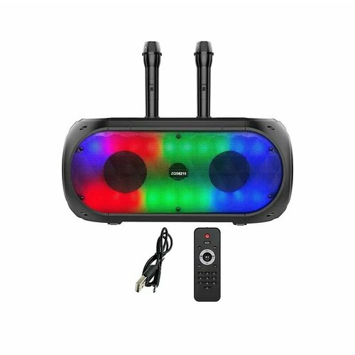 Колонка акустическая портативная Караоке Sing-e 6215 2023г Максимальная мощность 300ВтUSBTFAUXFMMICTWSBluetoothПультПодсветка 929100₽