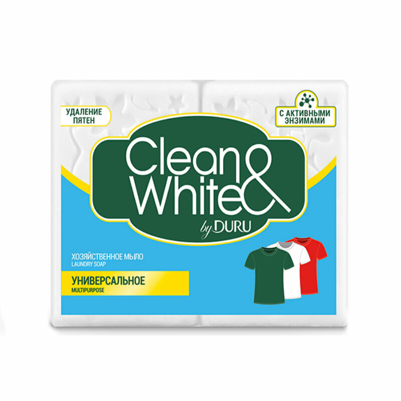 Хозяйственное мыло Duru Clean&White Универсальное 4x125 г - фото №20