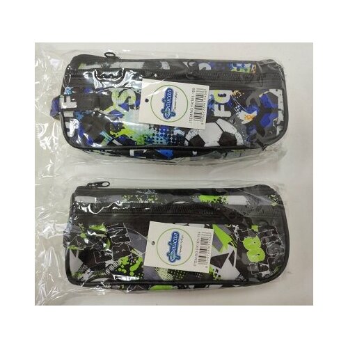 Пенал мягкий на молнии с карманом Football