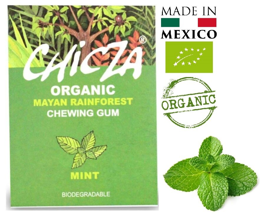Жевательная резинка CHICZA ORGANIC Органическая биоразлагаемая со вкусом мексиканской мяты, Мексика 30г