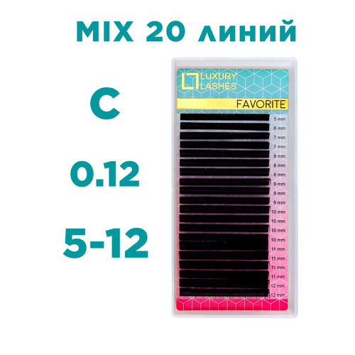 Luxury Lashes Ресницы для наращивания mix C 0.12 5-12 мм luxury lashes ресницы для наращивания mix d 0 12 5 12 мм
