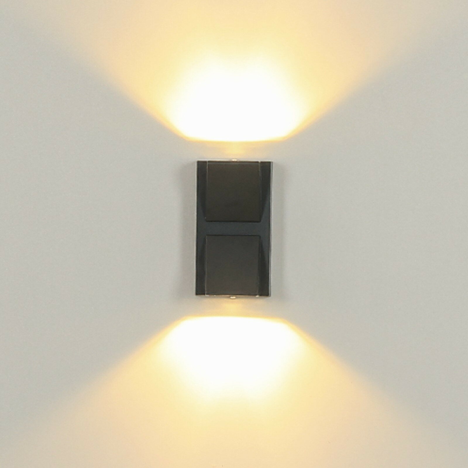 Светильник настенный накладной 180x65x140мм 6Вт пластик 3000К IP 54 черный 2 луча 24776 4 du - фотография № 15