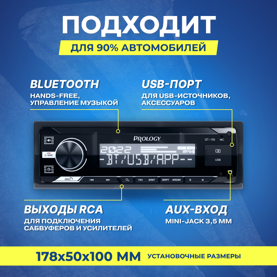 Автомагнитола Prology GT-150 (prgt150) - фото №3