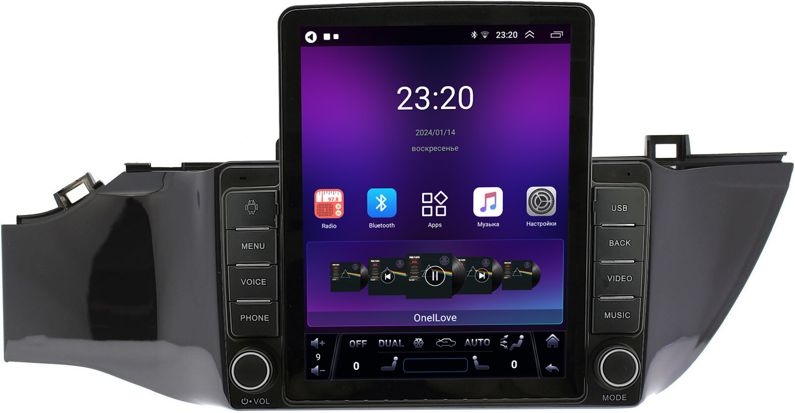 Штатная магнитола Canbox GTR095-9078 Android 10 (4/64, QLed, DSP, Carplay) (без кнопки) Kia Rio 4, Rio X-Line 2017-2020