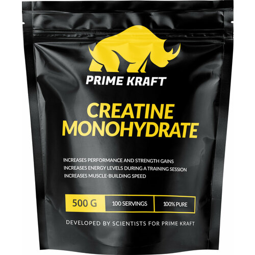 Креатин Creatine Monohydrate 100% чистый (pure), 500 грамм комплекс на основе креатина моногидрата в капсулах optimum nutrition micronized creatine 300 шт