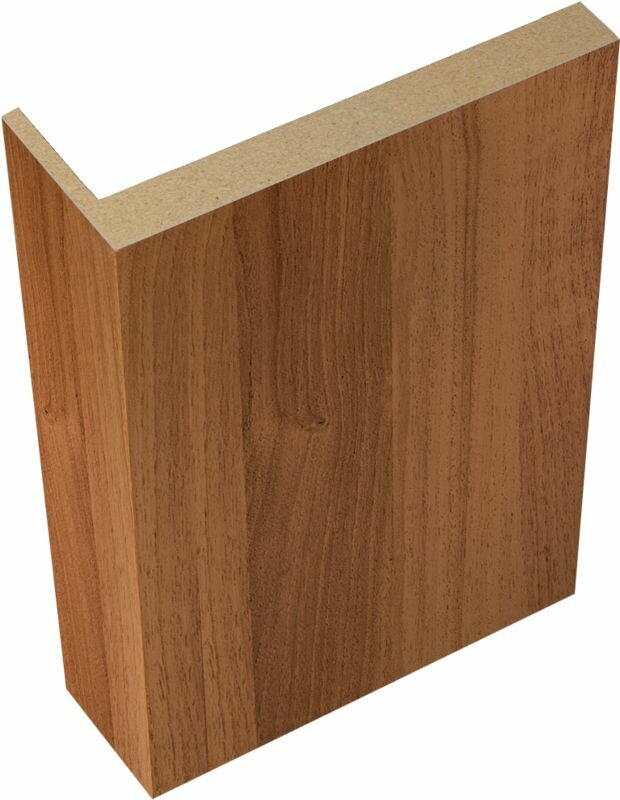 фото Наличник экошпон телескопический L (8мм) Орех Золотой, 70х70х2200