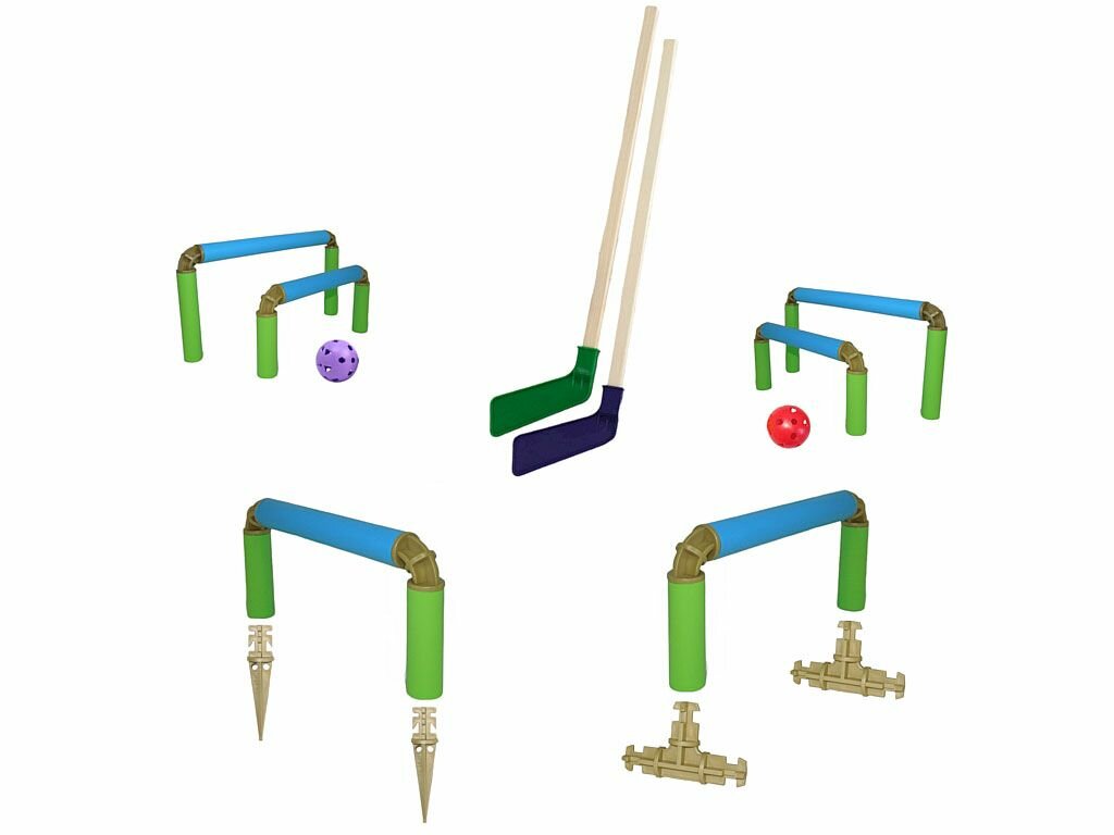 Хоккейный набор с мини воротами 3в1 для игры дома и на улице (зима/лето).