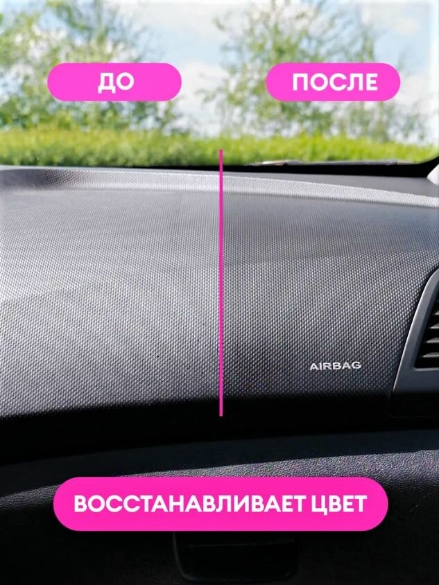 GRASS/ Полироль для пластика автомобиля Polyrole Matte Bubble // Очиститель пластика матовый, бабл гам, 600 мл. — фото 1