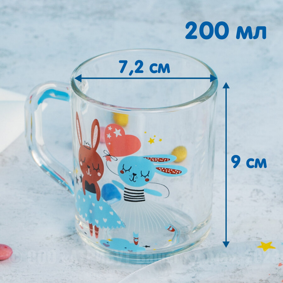 Набор детской посуды OSZ балерины Набор 3 предмета, стеклянные — фото 1