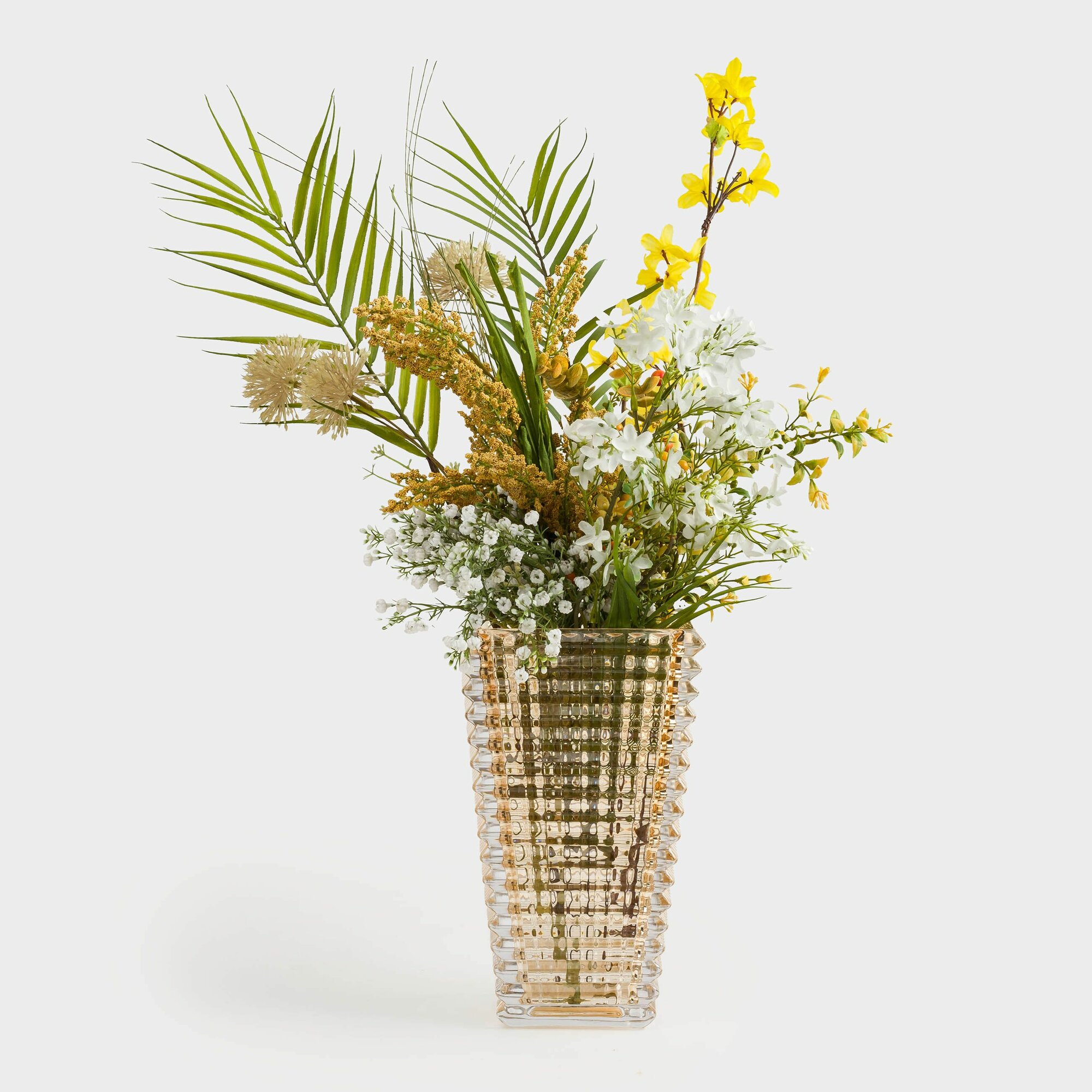 фото (W)Ваза для цветов 28 см, стекло Р, красная, Mosaic color