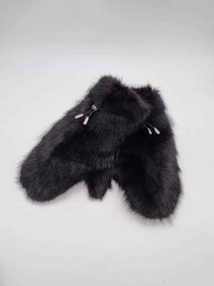 Варежки LUXURY FUR HATS меховые ондатровые для женщин