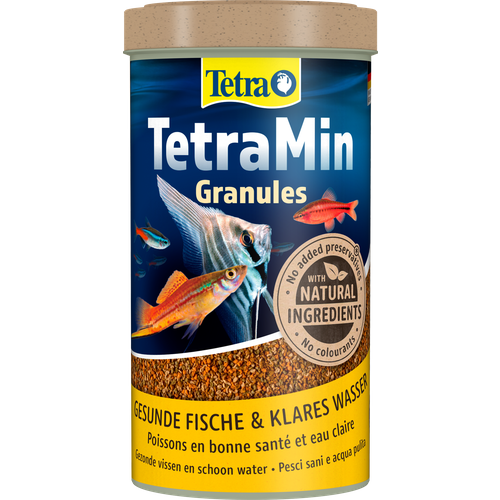 Корм Tetra Min, гранулы, для всех видов рыб, 500 мл