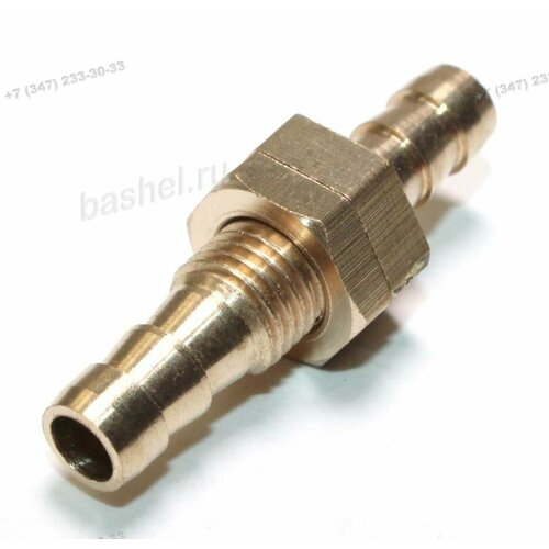 Штуцер прямой латунный проходной 6 мм с резьбой