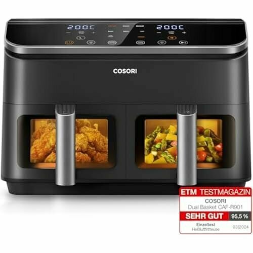 Аэрогриль COSORI CAF-R901-AEU с 2 камерами 85 литра цвет черный 55295₽