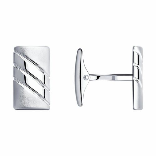 Запонки Diamant online серебро 925 проба родирование серебристый 5201₽