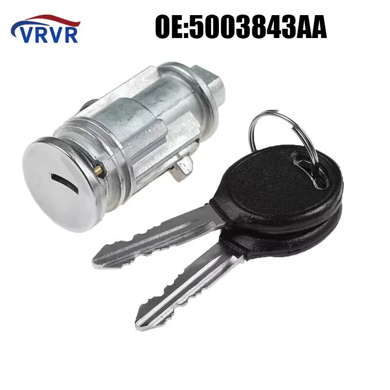 VRVR 5003843 Цилиндр замка зажигания AA 5003843 AB для Chrysler Voyager Dodge Caravan Jeep Cherokee Plymouth, 5003843AB